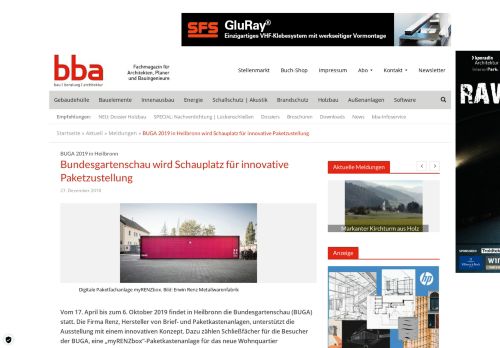 
                            12. BUGA 2019 in Heilbronn wird Schauplatz für innovative Paketzustellung