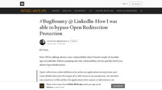 
                            9. #BugBounty @ Linkedln-How I was able to bypass Open Redirection ...