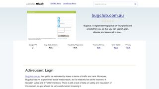 
                            5. Bugclub.com.au website. ActiveLearn: Login.