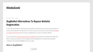 
                            11. BugMeNot Alternatives To Bypass Website Registration - HinduGeek