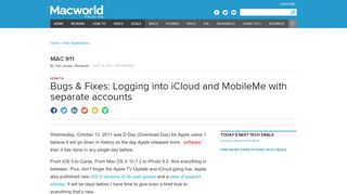 
                            10. Bugs & Fixes: Logging into iCloud and MobileMe with separate ...