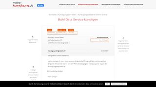 
                            7. Buhl Data Service Kündigung erstellen und abschicken