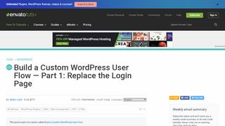 
                            5. Build a Custom WordPress User Flow — Part 1: Replace the Login ...