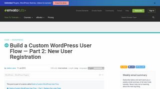 
                            6. Build a Custom WordPress User Flow — Part 2: New User Registration