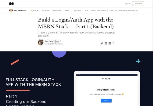 
                            1. Build a Login/Auth App with the MERN Stack — Part 1 (Backend)