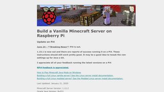 
                            8. Build a Minecraft Server on Raspberry Pi - linuxnorth.org