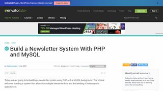 
                            10. Build a Newsletter System With PHP and MySQL