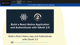 
                            6. Build a React Native App and Authenticate with OAuth 2.0 ― Scotch.io