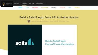 
                            4. Build a SailsJS App: From API to Authentication ― Scotch.io