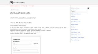 
                            3. Build a site - Visura Support