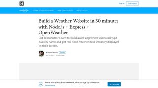 
                            5. Build a Weather Website in 30 minutes with Node.js + Express + ...