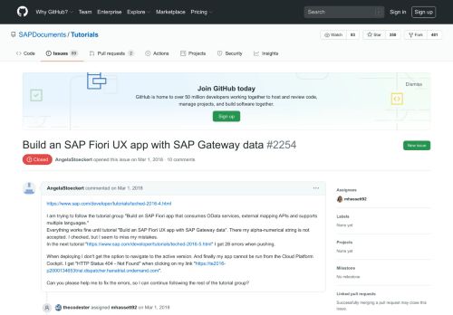 
                            10. Build an SAP Fiori UX app with SAP Gateway data · Issue #2254 ...