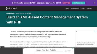 
                            9. Build an XML-Based Content Management System with PHP - SitePoint