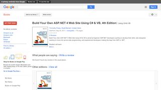 
                            13. Build Your Own ASP.NET 4 Web Site Using C# & VB, 4th Edition: Using ...