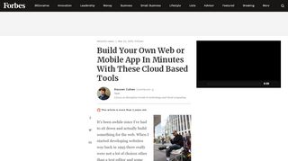 
                            9. Build Your Own Web or Mobile App In Minutes With These Cloud ...