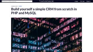 
                            9. Build yourself a simple CRM from scratch in PHP and MySQL