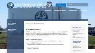 
                            7. Builder Assistance | Valparaiso Utilities, IN