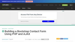 
                            11. Building a Bootstrap Contact Form Using PHP and AJAX