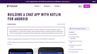 
                            7. Building a chat app with Kotlin for Android - Pusher