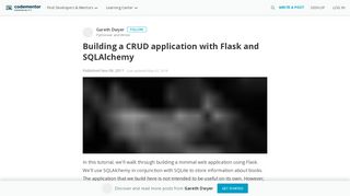 
                            13. Building a CRUD application with Flask and SQLAlchemy ...