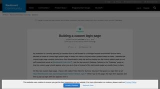 
                            11. Building a custom login page | Blackboard Community