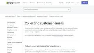 
                            10. Building a customer list for email marketing · Shopify Help Center