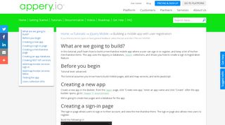 
                            4. Building a mobile app with user registration | Appery.io Dev Center