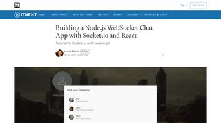 
                            7. Building a Node.js WebSocket Chat App with Socket.io and React
