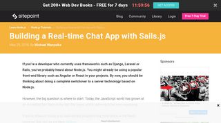 
                            9. Building a Real-time Chat App with Sails.js — SitePoint