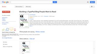 
                            6. Building a TypePad Blog People Want to Read