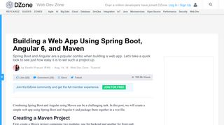 
                            8. Building a Web App Using Spring Boot, Angular 6, and Maven - DZone