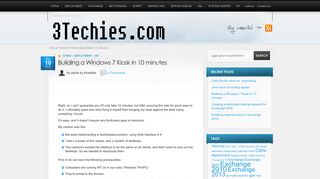 
                            12. Building a Windows 7 Kiosk in 10 minutes « 3techies.com
