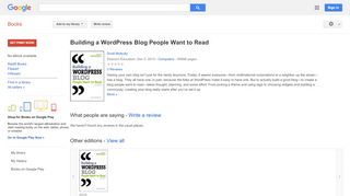 
                            11. Building a WordPress Blog People Want to Read