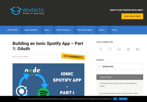 
                            7. Building an Ionic Spotify App - Part 1: OAuth - Devdactic