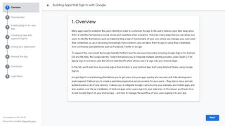 
                            6. Building Apps that Sign In with Google - Google Codelabs