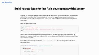 
                            7. Building auto login for fast Rails development with Sorcery - Notes to self