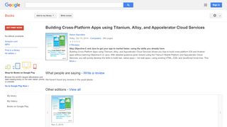 
                            8. Building Cross-Platform Apps using Titanium, Alloy, and ... - Keputusan Buku Google