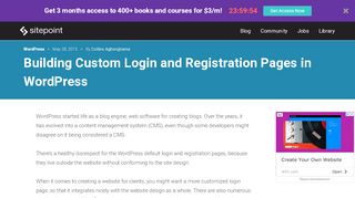 
                            9. Building Custom Login and Registration Pages in WordPress - SitePoint