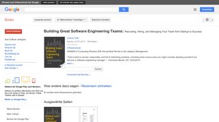 
                            12. Building Great Software Engineering Teams: Recruiting, Hiring, and ...