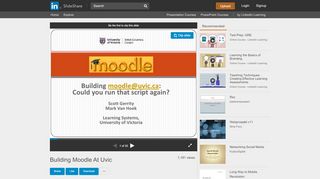 
                            13. Building Moodle At Uvic - SlideShare