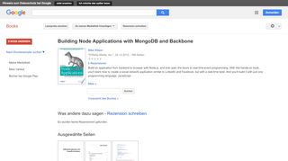 
                            11. Building Node Applications with MongoDB and Backbone - Google Books-Ergebnisseite