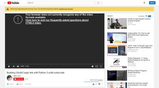 
                            4. Building OAuth2 login link with Python 3 urllib urlencode - YouTube