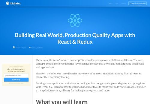 
                            7. Building Real World, Production Quality Apps with React & Redux ...