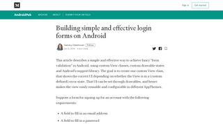 
                            13. Building simple and effective login forms on Android - AndroidPub