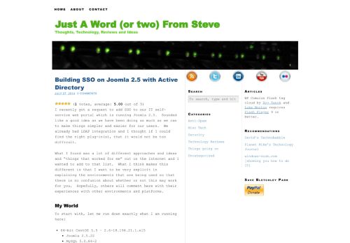 
                            11. Building SSO on Joomla 2.5 with Active Directory - From Steve