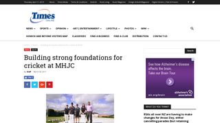 
                            4. Building strong foundations for cricket at MHJC - Times Online