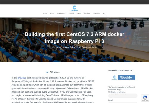 
                            10. Building the first CentOS 7.2 ARM docker image on Raspberry Pi 3 ...