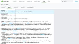 
                            3. Building web apps in WebView | Android Developers