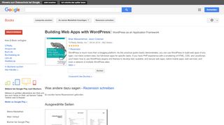 
                            10. Building Web Apps with WordPress: WordPress as an Application ... - Google Books-Ergebnisseite