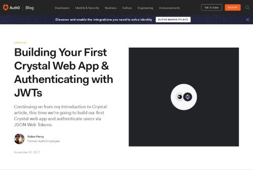 
                            13. Building Your First Crystal Web App & Authenticating with JWTs - Auth0